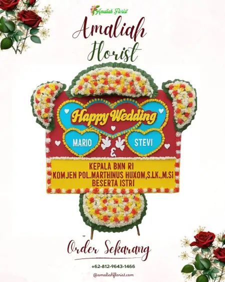 Papan Bunga Pernikahan Karang Mulyo